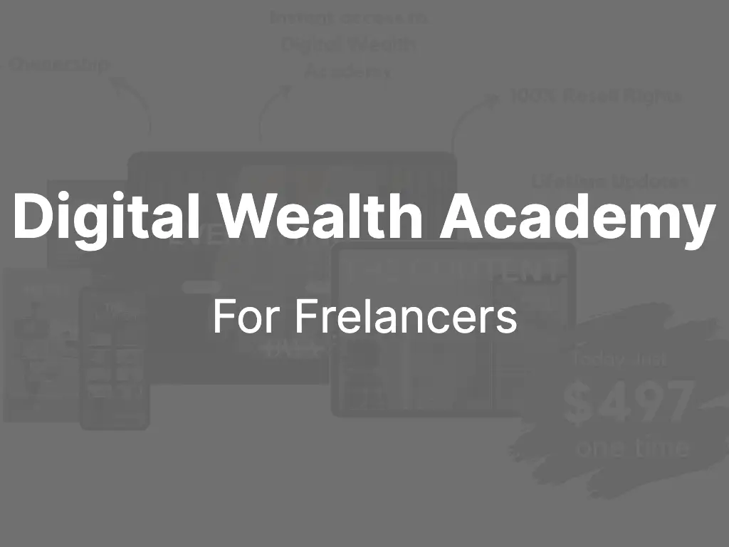 Digital Wealth Academy for Freelancers: Get 100% Profits